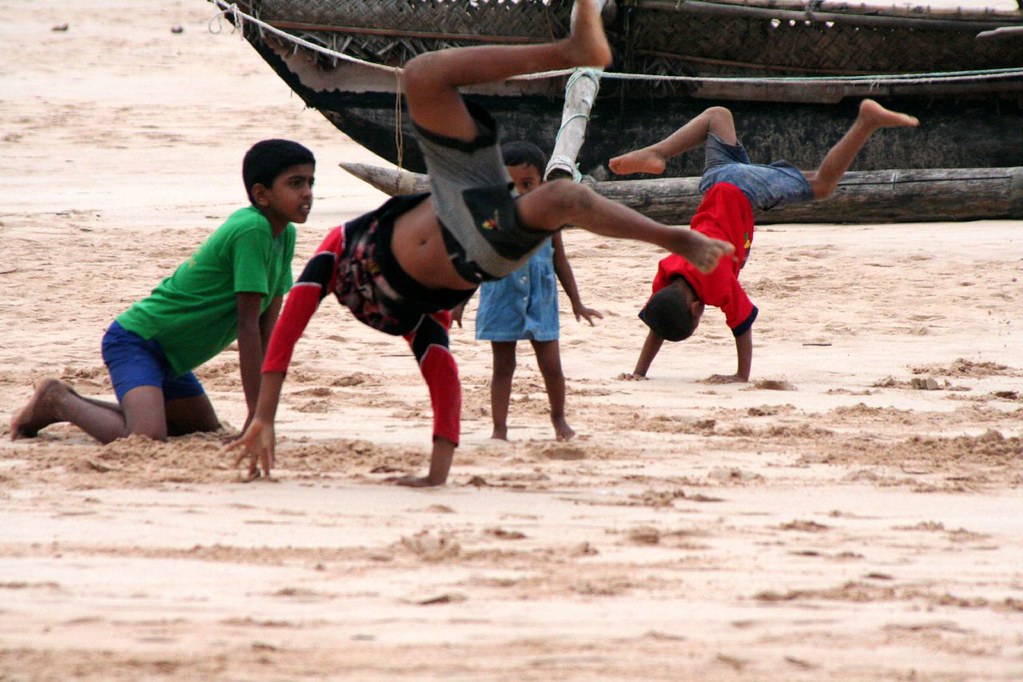 Children playing outdoors